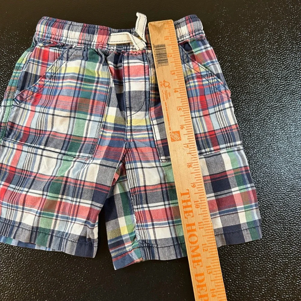 Childrens Place Plaid‎ Shorts Casual Summer Outfit Drawstring Toddler 4T